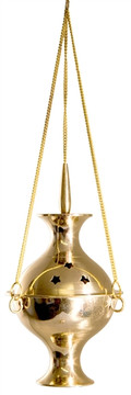 Brass Hanging Censer Burner 6"H