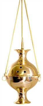 Brass Hanging Censer Burner 8"H