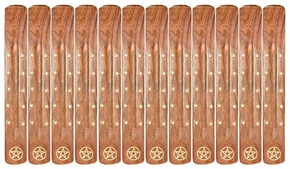 Style elytS Wooden Ash Catcher Brass Inlay Pentacle 10L Set of 12