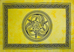Celtic Chakra Tapestry 72"x 108" (Yellow)