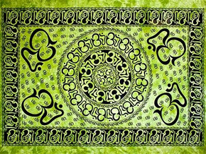 Style elytS Om Mandala Tapestry 74x 103 Green