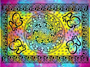 Style elytS Om Mandala Tapestry 69x108 Tiedye