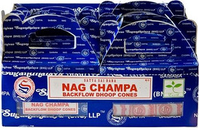 Satya Incense Satya Nag Champa Backflow Cones 24 Cones Pack 6/Box