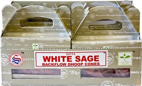 Satya Incense Satya White Sage Backflow Cones 24 Cones Pack 6/Box