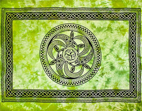 Celtic Chakra Tapestry 69'x108' (Green)