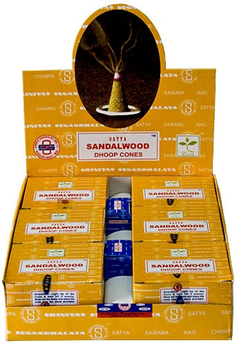 Satya Sandalwood Cones 12 Cones Pack (12/Box)