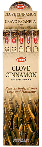 Hem Clove-Cinnamon Incense 8 Stick Packs (25/Box)