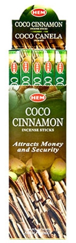 Hem Coco-Cinnamon Incense 8 Stick Packs (25/Box)