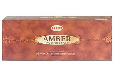 Hem Amber Incense 20 Stick Packs (6/Box)