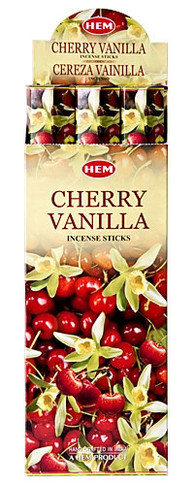 Hem Cherry-Vanilla Incense 20 Stick Packs (6/Box)