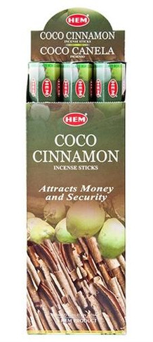 Hem Incense Hem Coco-Cinnamon Incense 20 Stick Packs 6/Box