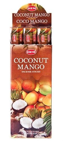 Hem Incense Hem Coconut-Mango Incense 20 Stick Packs 6/Box