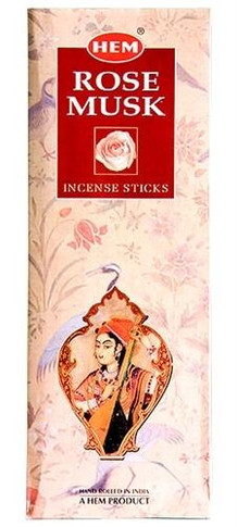 Hem Incense Hem Rose-Musk Incense 20 Stick Packs 6/Box