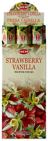 Hem Strawberry-Vanilla Incense 20 Stick Packs (6/Box)