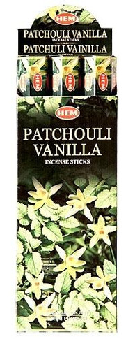 Hem Incense Hem Patchouli-Vanilla Incense 20 Stick Packs 6/Box