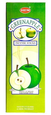 Hem Incense Hem Green Apple Incense 20 Stick Packs 6/Box