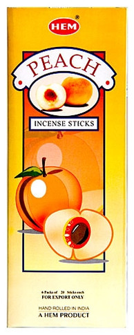 Hem Peach Incense 20 Stick Packs (6/Box)
