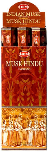 Hem Indian Musk Incense 20 Stick Packs (6/Box)