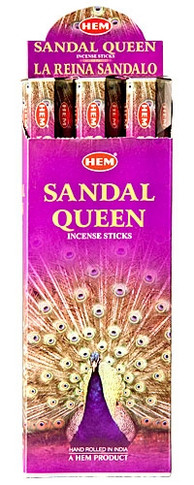Hem Sandal Queen Incense 20 Stick Packs (6/Box)