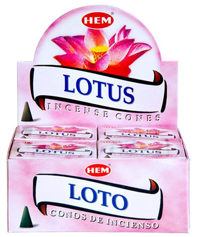 Hem Lotus Cones 10 Cones Pack (12/Box)