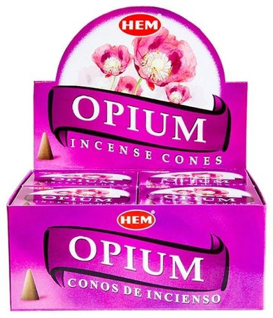 Hem Incense Hem Opium Cones 10 Cones Pack 12/Box