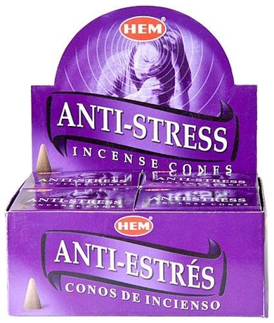 Hem Incense Hem Anti Stress Cones 10 Cones Pack 12/Box