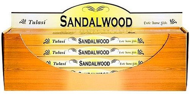 Tulasi Incense Tulasi Sandalwood Incense 8 Stick Packs 25/Box