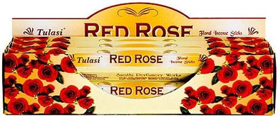 Tulasi Incense Tulasi Red Rose Incense 20 Stick Packs 6/Box
