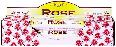 Tulasi Incense Tulasi Rose Incense 20 Stick Packs 6/Box