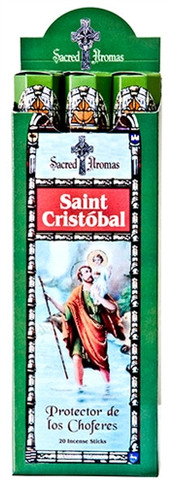 Tulasi Saint Cristobal Incense 20 Stick Packs (6/Box)