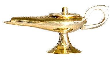 Brass Aladdin Lamp 4"L