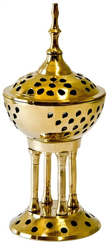 Brass Greek Pedestal Burner 5"H