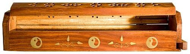 Style elytS Wooden Coffin Box Yin Yang 12L