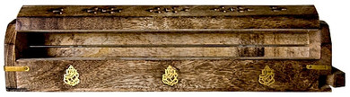 Wooden Coffin Box Ganesh 12"L