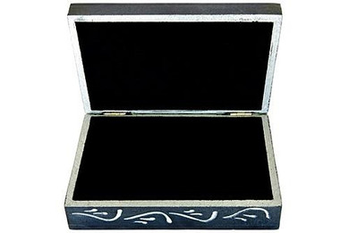 Style elytS Om with Celtic Knot Black Soapstone Box 4x6
