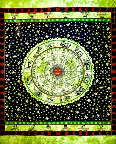 Astrological Tapestry 69'x108' (Green)