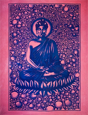 Buddha Tapestry 84"x 103" (Turquoise)
