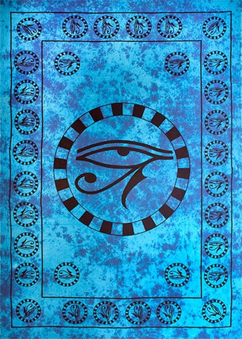 Egyptian Eye Tapestry 72"x 108" (Turquoise)