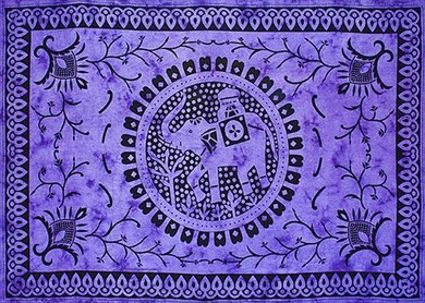 Style elytS Elephant Mandala Tapestry 72x 108 Purple