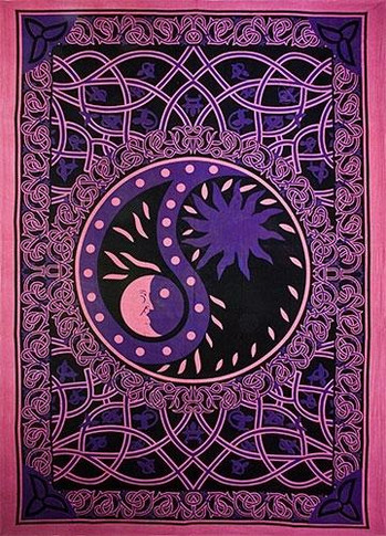 Style elytS Yin Yang Sun and Moon Tapestry 72x 108 Purple