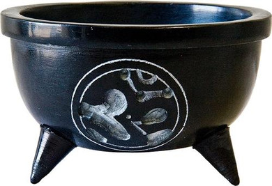 Style elytS Black Soapstone Om Charcoal Burner 4D, 2.25H