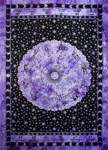 Astrological Tapestry 74"x 102" (Purple)