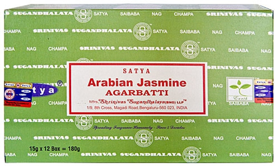 Satya Arabian Jasmine Incense 15 Gram Packs (12/Box)