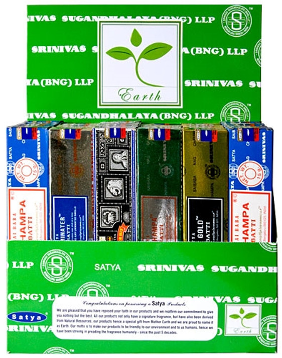 Satya Wellness Series Incense Display 15 Gram Packs (36/Packs)