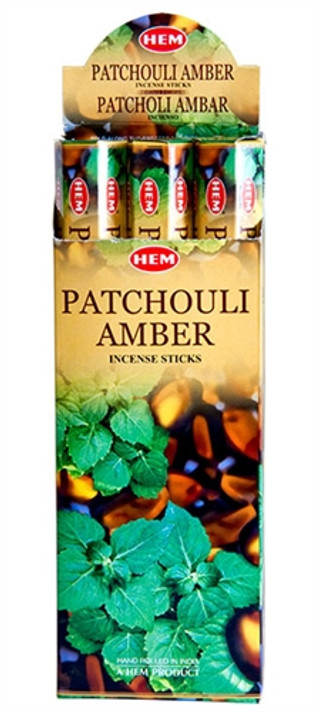 Hem Patchouli-Amber Incense 20 Stick Packs (6/Box)