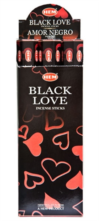 Hem Black Love Incense 20 Stick Packs (6/Box)