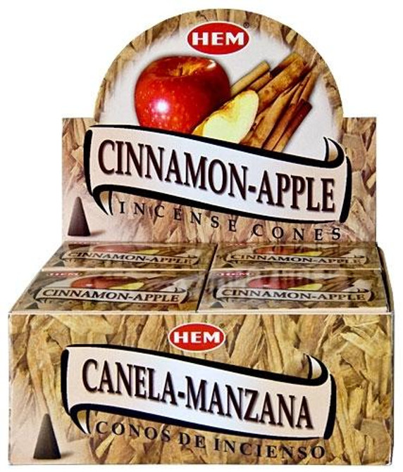 Hem Incense Hem Cinnamon-Apple Cones 10 Cones Pack 12/Box