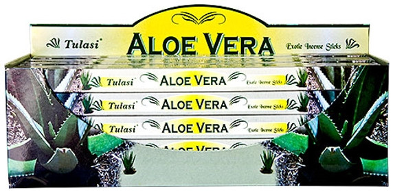 Tulasi Aloe Vera Incense 8 Stick Packs (25/Box)