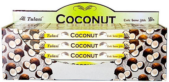 Tulasi Coconut Incense 8 Stick Packs (25/Box)