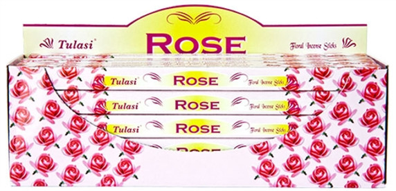 Tulasi Rose Incense 8 Stick Packs (25/Box)
